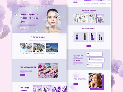 Beauty care Landing Page beauty product landing page beautycare landing page cosmetic landing page design landing page ui ui design ux website design