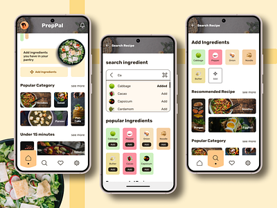 Daily UI Challenge 022 (Search) app app design daily ui 010 dailyui design food app food app ui mobile design recipe app search ui
