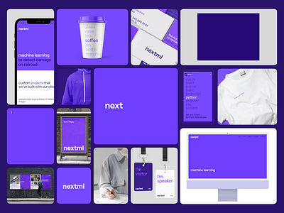 nextML: Video Collage animation branding clean graphic identity minimal motion purple video