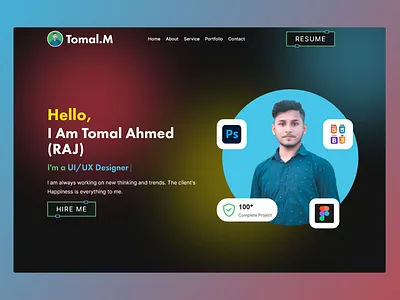 Personal Portfolio Website Design UI business website design figma figma mockup figma to html html illustration landing page logo parsonal parsonal portfolio portfolio protfolio ui