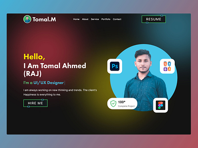 Personal Portfolio Website Design UI business website design figma figma mockup figma to html html illustration landing page logo parsonal parsonal portfolio portfolio protfolio ui