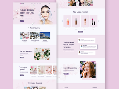 Beauty Product Landing Page beautycare landing page beautyproduct landing page cosmetic landing page design landing page ui ui design ux website design