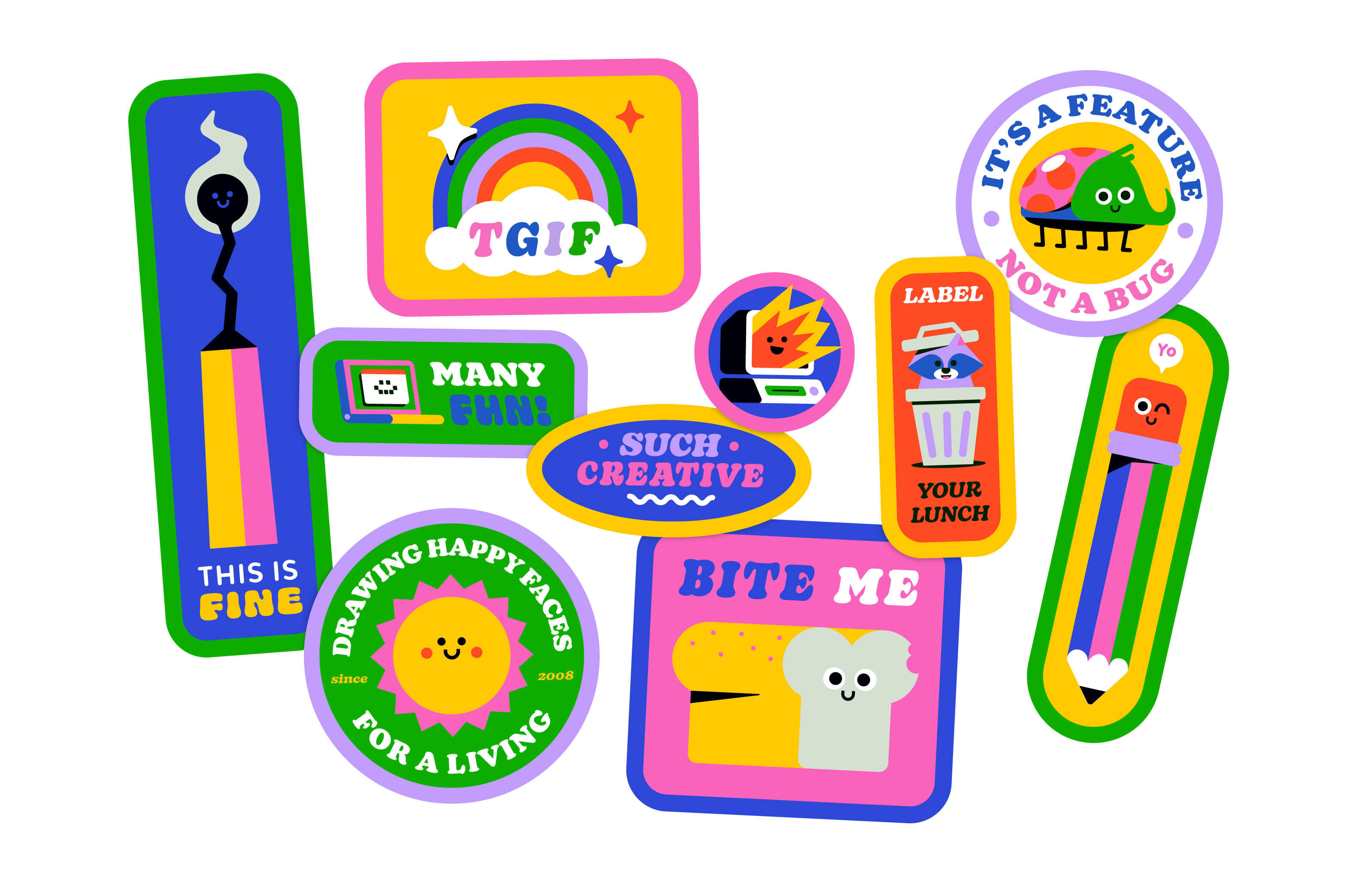 Upwork - Talent on Tap beer bug character icon illustration packaging patswerk sticker set stickers typography vector