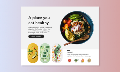 Healthy Food Website Design app branding design graphic design illustration logo ui ux vector