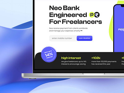Payground Hero Section UI bigfont clean design feedback figma inspiration interface landing mockup neopop page trend ui user experience visual