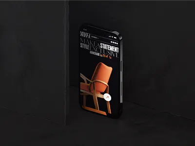 E-Commerce Fashion App Design / Store 3d animation black brand branding clean design e commerce e commerce minimal mobile mockup orange product promo promo site store ui ux web