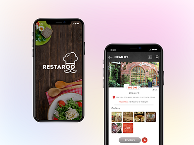 Restaroo App branding design graphic design illustration logo mobile app restaurant app typography ui ux vector