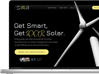 SOOR - Solar Website Design agency branding creative digital graphic design landing page logo services solar solar energy solar panels solar store solar website ui web design wind energy