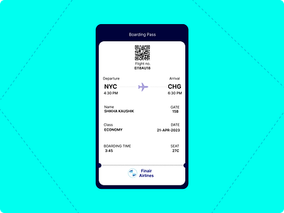 Boarding Pass boardingpass dailyui day024challenge design graphic design illustration logo ui ux vector