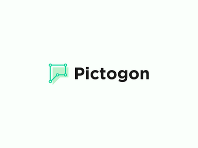 Pictogon Logo graphic design green logo logo design map minimal p logo pictogon pin