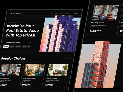 FavouriteHouse - Landing Page branding design graphic design landing page landing page design logo mobile product audit product design real estate saas softwate design ui ux wireframing