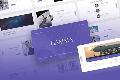 Gamma – Space PowerPoint Template design keynote powerpoint ppt presentation template templates website