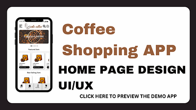 Cafe Shopping Store App Design app app design coffee design elementor portfolio template ui uiux app design ux website design