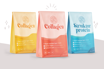 Alpha Foods package proposal alpha branding collagen design graphic design identity logo packaging pouch vector