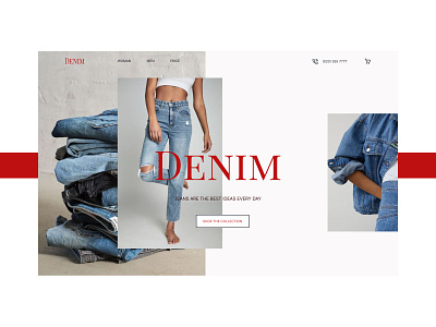 Concept Denim concept denim jeans ui ux web design
