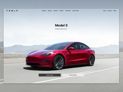 Tesla Home Page 2023 cars driving driving cars electric car figma home page tesla ui uiux user interface web design