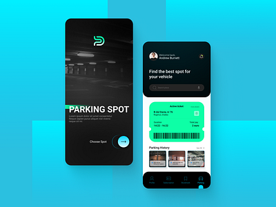 Parking App Screens app design homescreen mobile parking app parking app parking screens portfolio product design ui uiux