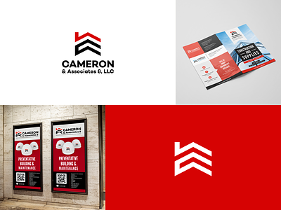 Cameron & Associates 8 Branding associates branding building ca cameron clean diversity house logo logo design maintenance minimal red