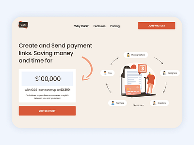 Fintech landing concept concept design fintech landing trendy ui ux