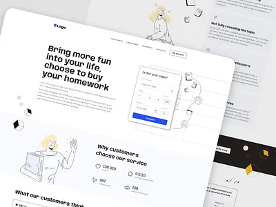 Homework site design ui ux web