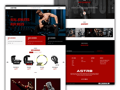 ASTRO FIT Fitness Accessories eCommerce Branding & UI/UX Design branding design e commerce ecommerce ui ui ux ux