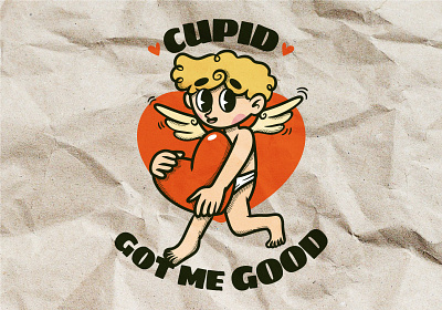 Retro Mascot Cupid Series cute