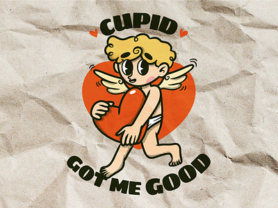 Retro Mascot Cupid Series cute