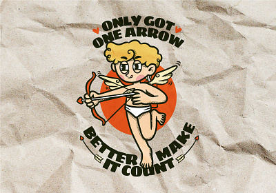 Retro Mascot Logo Cupid Series cute