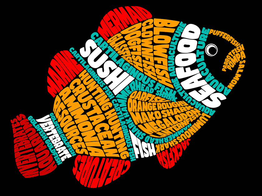 Fish Typography designs, themes, templates and downloadable graphic ...