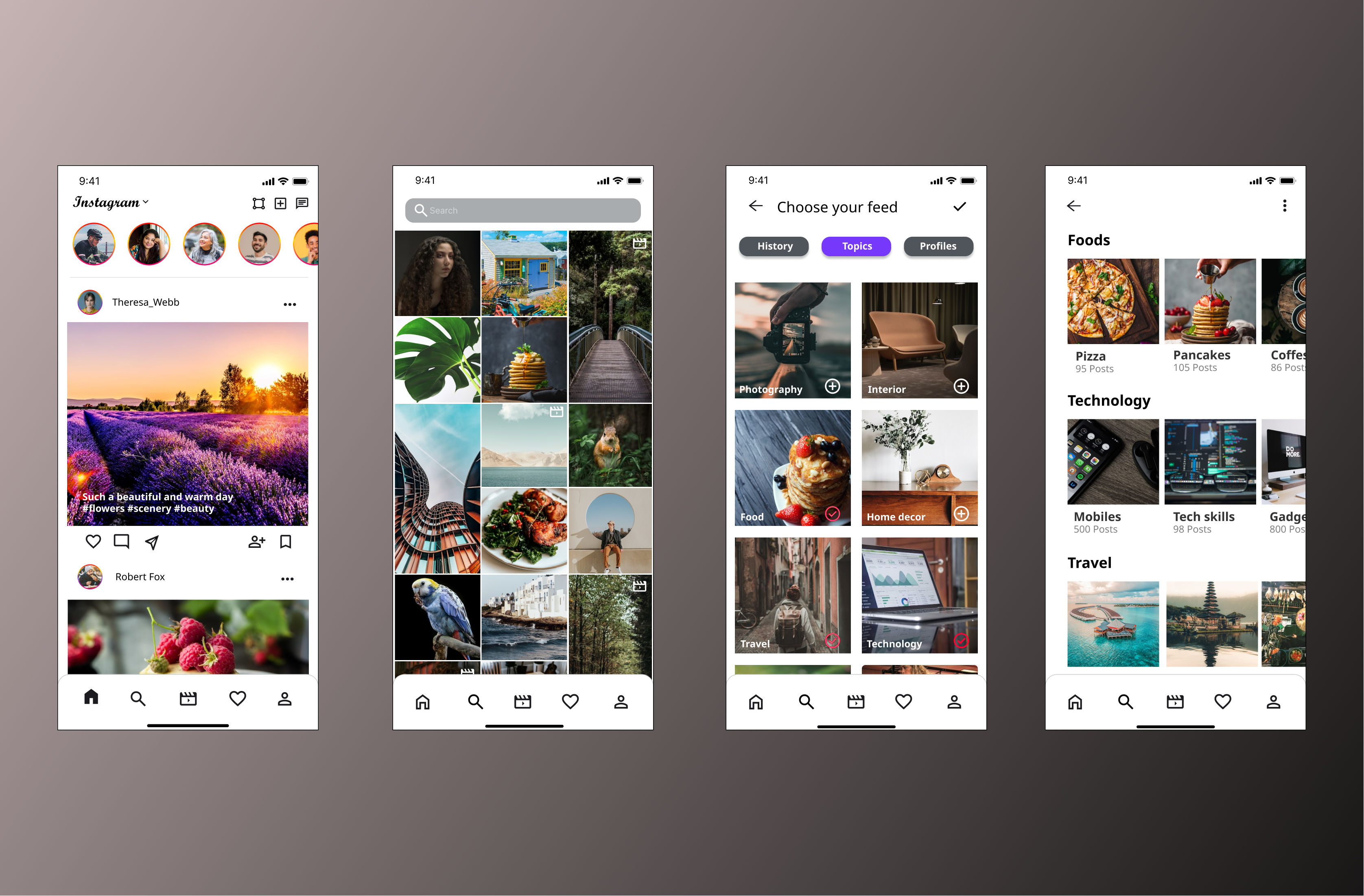 Instagram Redesign app design redesign ui