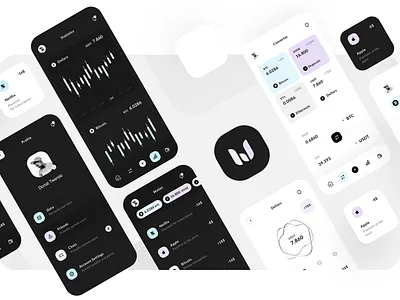 ~ Walle Crypto mobile app. 3d animation app art branding design flat graphic design illustration illustrator logo minimal mobile motion graphics typography ui ux vector web website