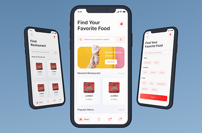 Food Delivery App e commerce food delivery app mobile app mobile screen ui ui ux