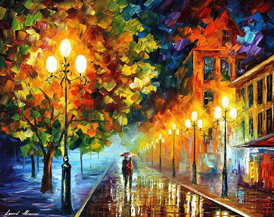 ROMANTIC MOON NIGHT leonidafremov