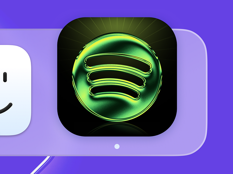 Spotify App Icon 3d 3d logo branding candy logo freelance glossy gradient graphic design green icon design logo mac app saas logo shiny spotify logo
