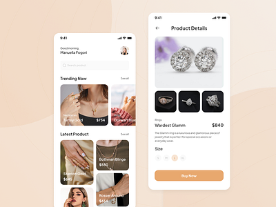 Jewelry App UI Design app design app development app ui jewelry mobile application ui