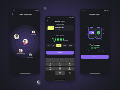 DohaPAY - Online Banking Mobile App app app design application bank banking app design finance financial fintech money trahsfer app ui ux