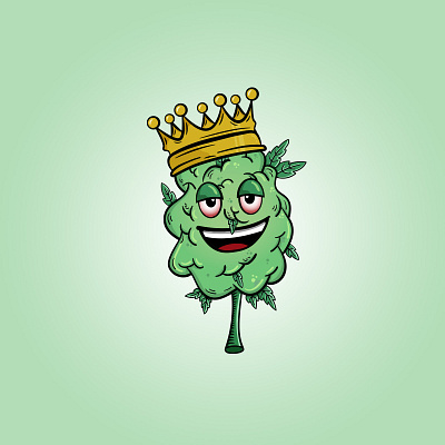The Weed King cannabis illustration illustrator king marijuana vector weed