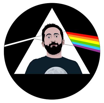 Mr.A adobe illustrator design flat illustration moon pinkfloyd vector