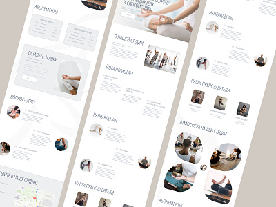 Yoga studio design landing page landing page yoga ui ux web design yoga