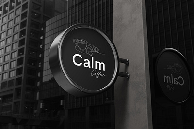 Calm Coffee | Logo Design branding coffee croissant design graphic design inspiration lineart logo logoideas product design