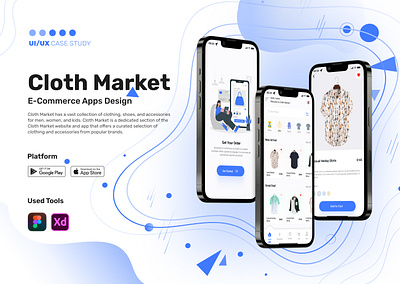 Cloth Market E-commerce Apps UI UX Design app app design cloth cloth market corporate design e commerce e commerce app e commerce design furniture market mobile mobile app design mobile design mobile ui modern online store shop ui ux