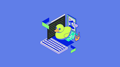 A rubber duck can help you solve your problems… animation app branding design graphic design illustration logo ui ux vector