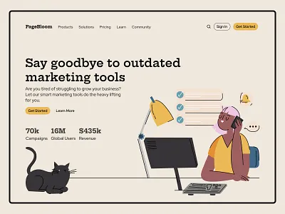 PageBloom | Digital Marketing website campaign design digital marketing email email marketing figma homepage landing page marketing marketing campaign ui ui design web design