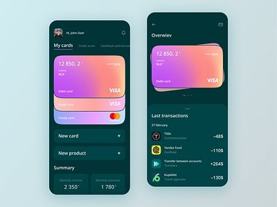 Financial mobile app concept design app design financial app mobile app ui ux uxui design