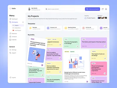 Design for note taking app app dashboard design figma note ui ux