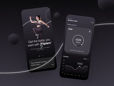 Fitness tracking app branding design fitness graphic design health health tracking mobile app design tracking ui ui ux ux