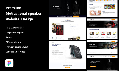 Motivational Speaker website design appdesigner branding graphic design mobileappdesign ui website design website uiux design