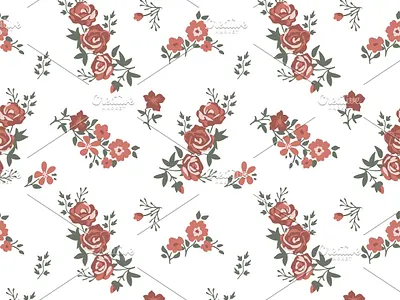Seamless ditsy pink flowers decorative design floral pattern seamless simple surface design texture