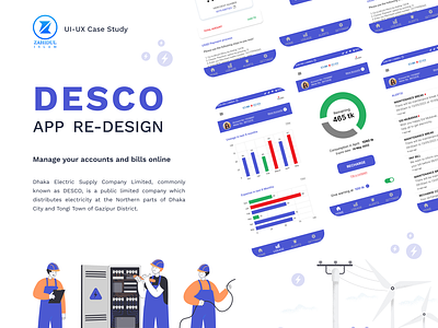 Case Study: DESCO app redesign. graphic design ui