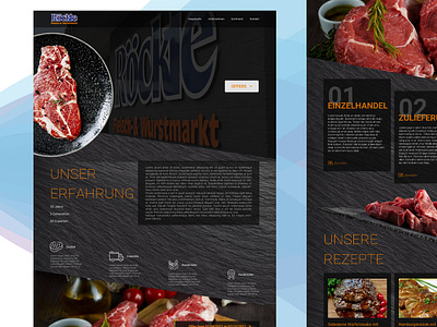 Butcher shop Website UI design illustration photoshop ui ux website